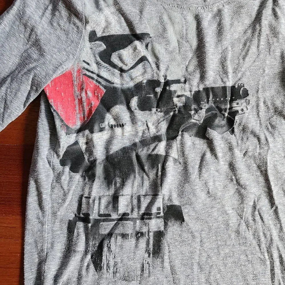 Star Wars Storm Trooper Gray Long Sleeve Jersey Size 7X